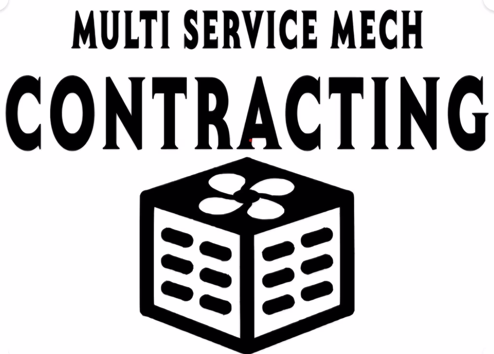 Original artwork for the Multi Service Mech Contracting logo submitted for two-color embroidery digitizing
